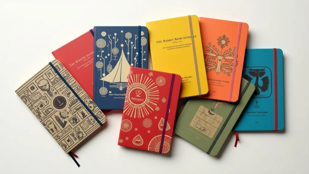 Imagen actual: Cuaderno de dibujo moderno con realidad aumentada mostrando un animal en 3D al ser escaneado con tablet, fabricado con materiales ecológicos y diseño inclusivo para diferentes capacidades