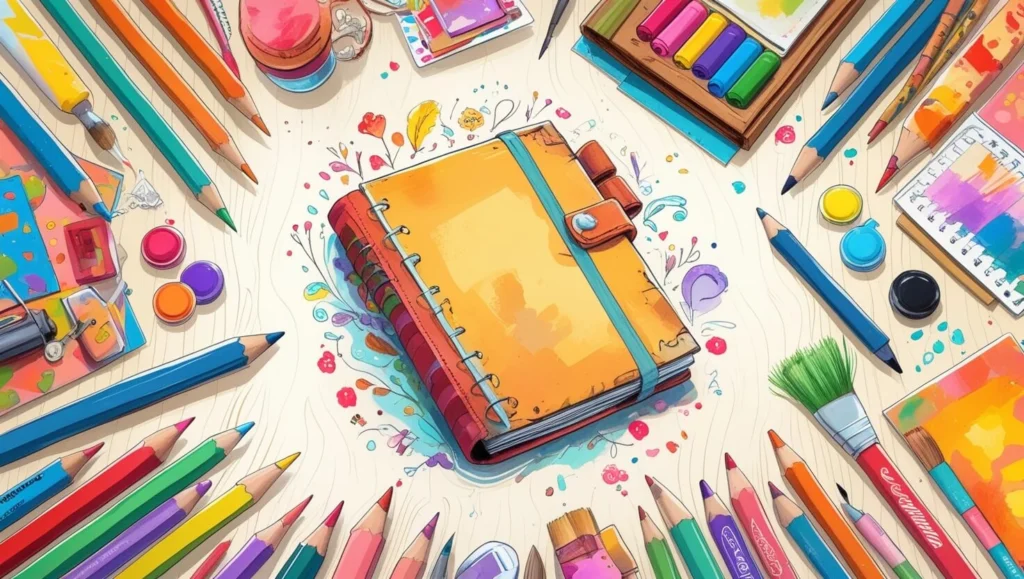 Imagen actual: Comparativa de tres cuadernos de dibujo para diferentes edades mostrando la progresión en complejidad: diseños simples para 3-4 años, moderados para 5-6 años y detallados para 7-8 años